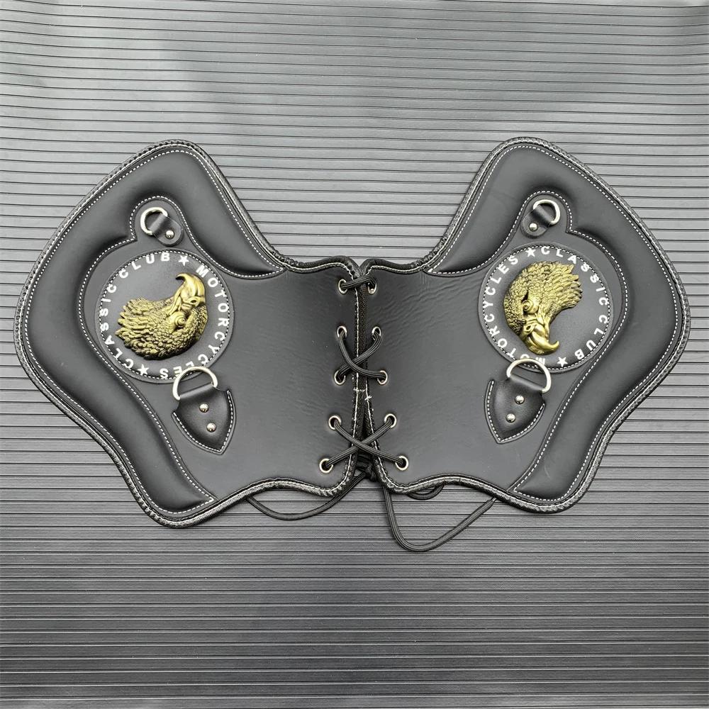 Universal Motorcycle Heat Saddle Shield PU Leather Engine Cover Deflectors For Touring Road Glide Sportster Softail Heat Shield