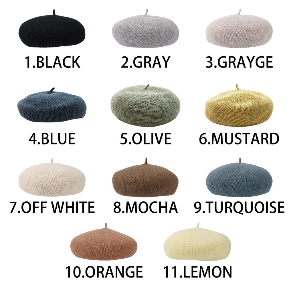 Gorro Básico Enchi de Algodón Termo un gorro ligero y boina hechos de algodón termo en Beret, hilo, moca.