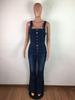 Women's European & American Fashion Casual Sexy Denim Wide-Leg Overalls