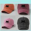 Black Cat Pattern Vintage Cotton Dad Hat With Curved Brim For Street Style And Sunshade