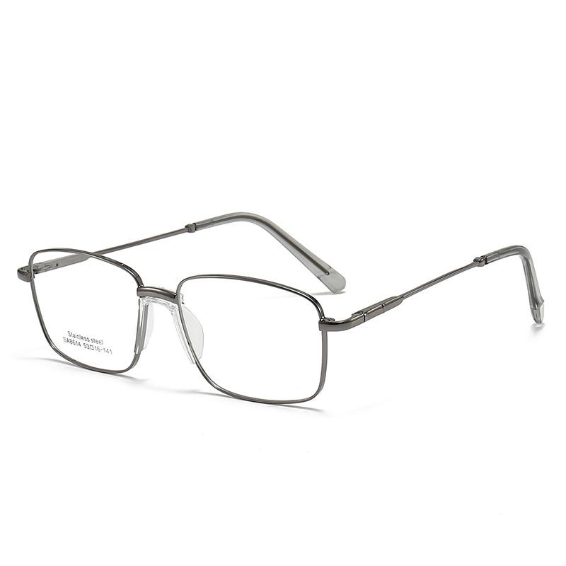 Ultra-light Men's Stainless Steel Square Eyeglasses Frame, Myopia-Compatible, Multiple Colors, 2026 Model