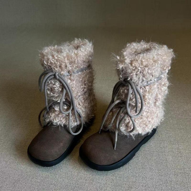 Autumn and Winter New Style Women's Snow Boots Thick-Soled Fleece-Lined Warm Ankle Boots Women's Cotton Shoes Winter