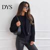 Lapel Collar Coat Women Fall Winter Short Type Turn-down Solid Color Loose Cardigan Jacket Button Closure OL Commuting Lady Daily Outwear