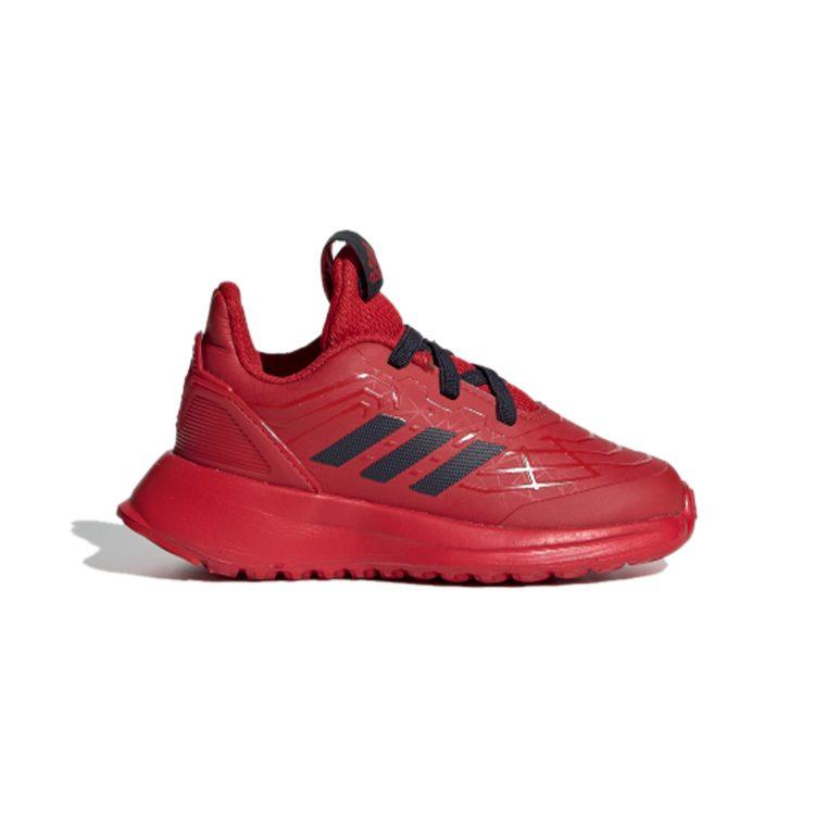adidas Run ''Spider Man'' El I Synthetic Leather Abrasion Resistant Low Top Toddler Shoes Red Infant And Toddler G27556