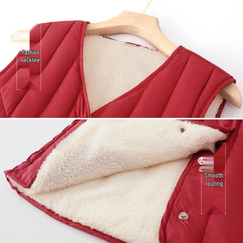 YUZHAOLIN Women's Fleece-Lined Thickened Down Vest