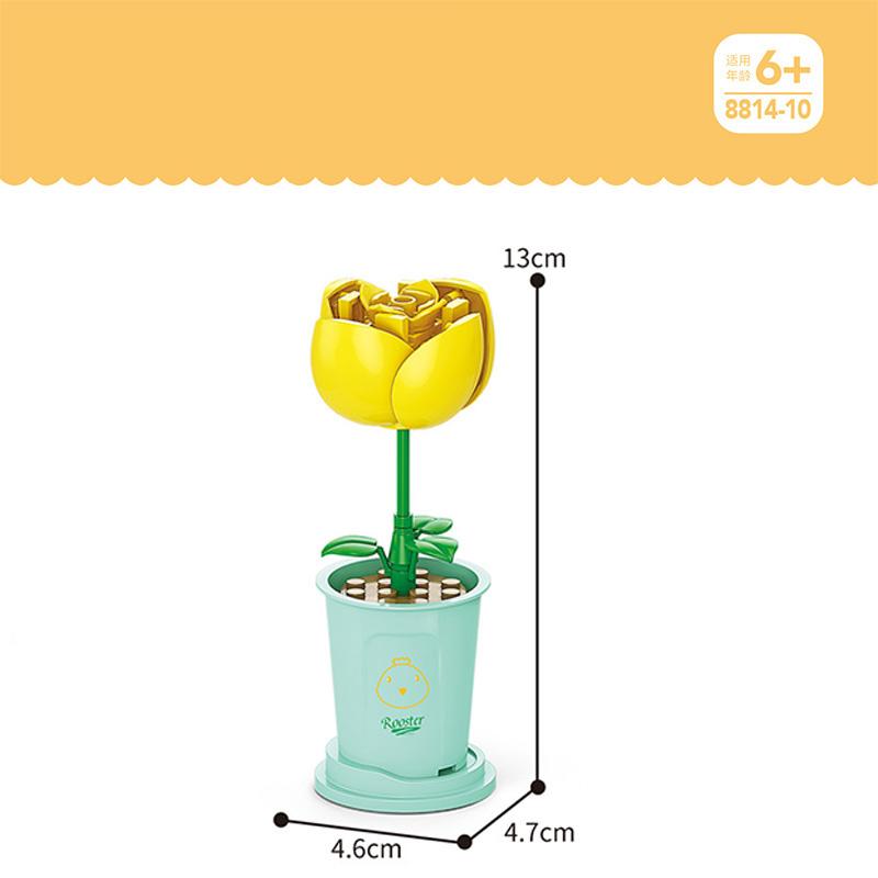 HOT MOC Flowers DIY Potted Plants Micro Landscapes Mini Art Construction Building Blocks Sets Model Dolls Brick Girls Toys Gifts