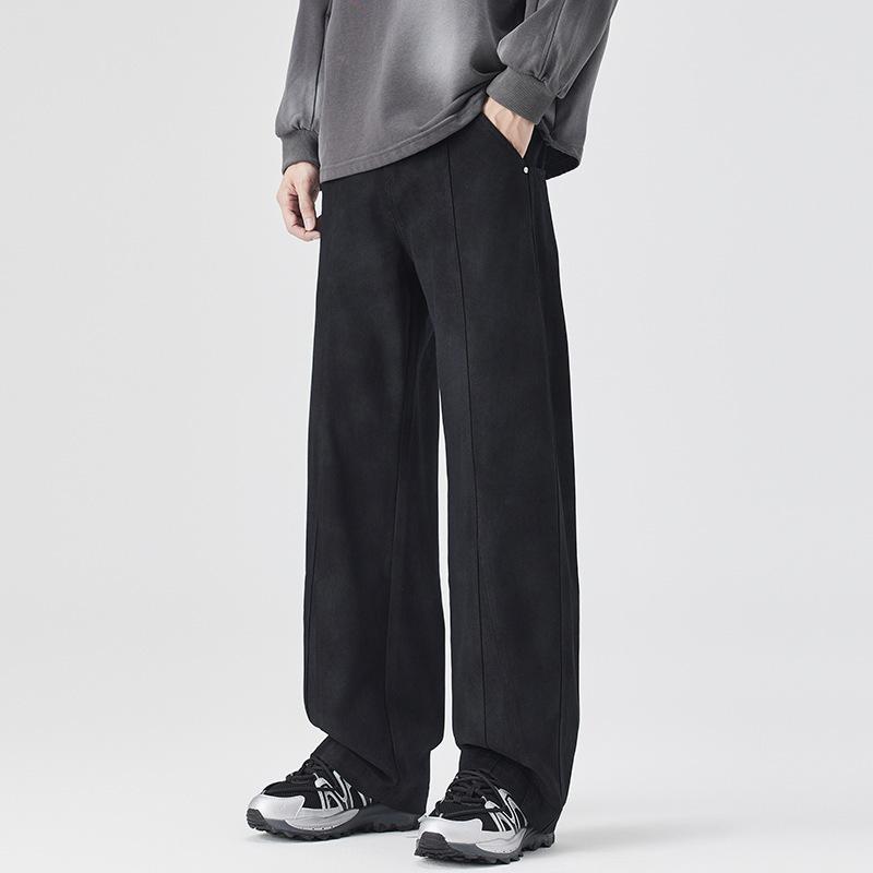 Spring American high street wide-leg dirty pants men's trendy brand loose straight casual pants men's tooling trend