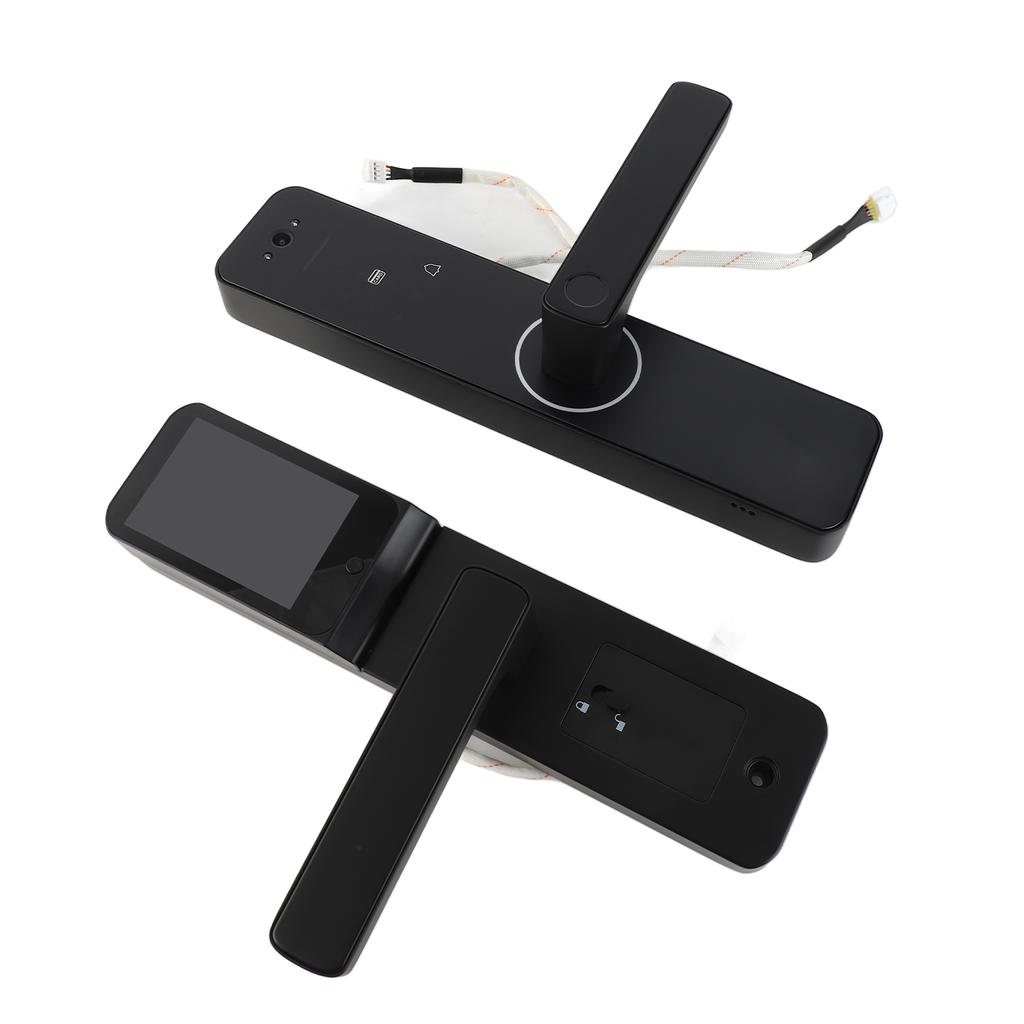 Smart Lock with 120° Wide Angle Camera and Smart Doorbell Aluminum Alloy Keyless Entry Lock Handle B