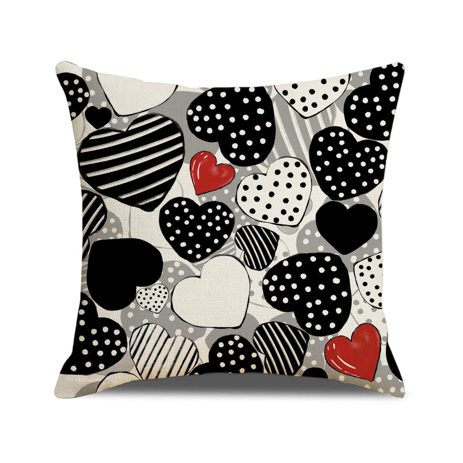 

Valentine s Day Pillowcase American Love Levo Print Valentine s Day Living Room Sofa Decoration Pillow 45X45cm (pillowcase only)