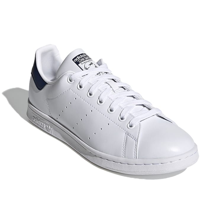 adidas Originals Stan Smith Dark Blue Tail Comfortable Breathable Low Top Skateboard Shoes Unisex White FX5501