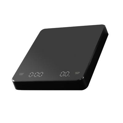 Digital Coffee Scale with Timer LED Screen Espresso Scale Built-in Battery 3kg Max.Weighing 0.1g High Precision