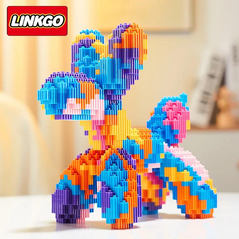 TOYLINX Home Decor Micro Building Blocks Balloon Dog DIY Model Assembly Toy Colorful Interlocking ABS Children's Toys