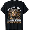 Property Of A Spoiled Rotten Rottweiler Graphic T-Shirt Men's Soft Cotton Casual Tee