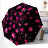 1pc Pink Star SequinsAutomatic Folding Umbrella, Portable & Foldable Design with 8 Ribs, Casual Outdoor Accessory Yy250804285