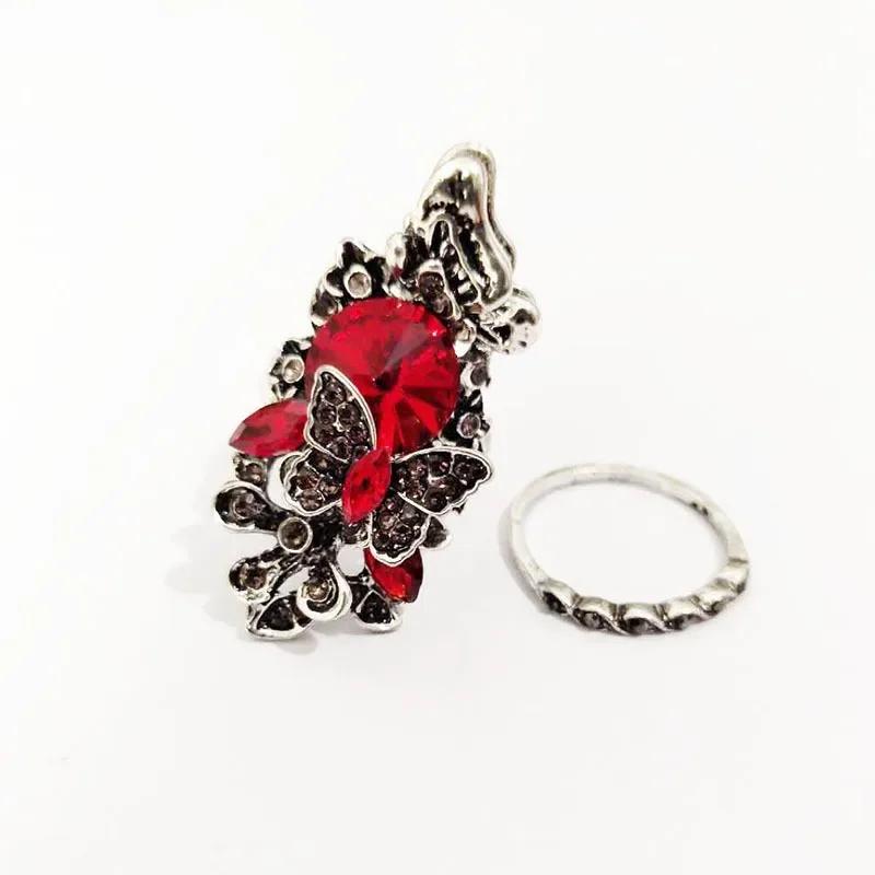 New Women's Ring Simple Style Couple Gold Plated Flower Color Separation Romantic Creative Wedding Party Luxury Gothic