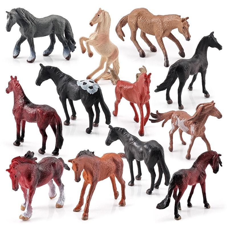 Realistic World Horse Model Set Static Miniatures Of Keat Marshal Morgan And Freis
