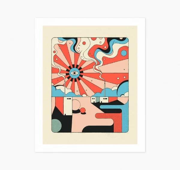 Minimalist Abstract Painting Poster Sunset Illustration Science Fiction Canvas Printing Home Room Wall Decor Frameless Painting