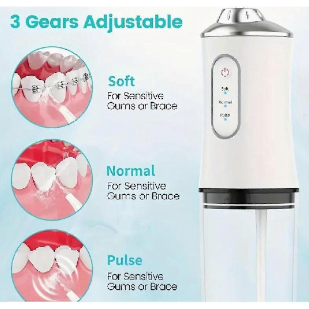 Electric Waterproof Teeth Cleaner: Get A Powerful, Portable Deep Cleaning Experience With Usb Rechargeable Water Spray less