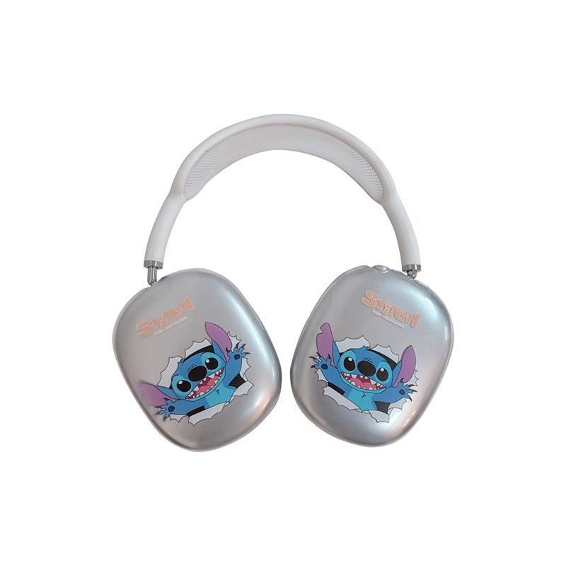 Applicable Apple headset AirPods max earphone cover transparent painted cartoon Stitch protective case cute