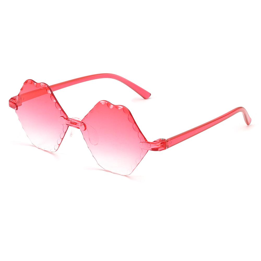 

Fashion rimless Kids Sunglasses UV Protection Boys Girls Classic Children Eyewear Lentes De Sol Gafas lips Sun Glasses