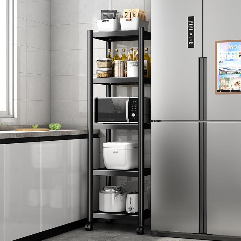 Многоярусная кухонная полка для хранения Напольный шкаф с подставкой для горшков и полкой для микроволновой печи 5900₽