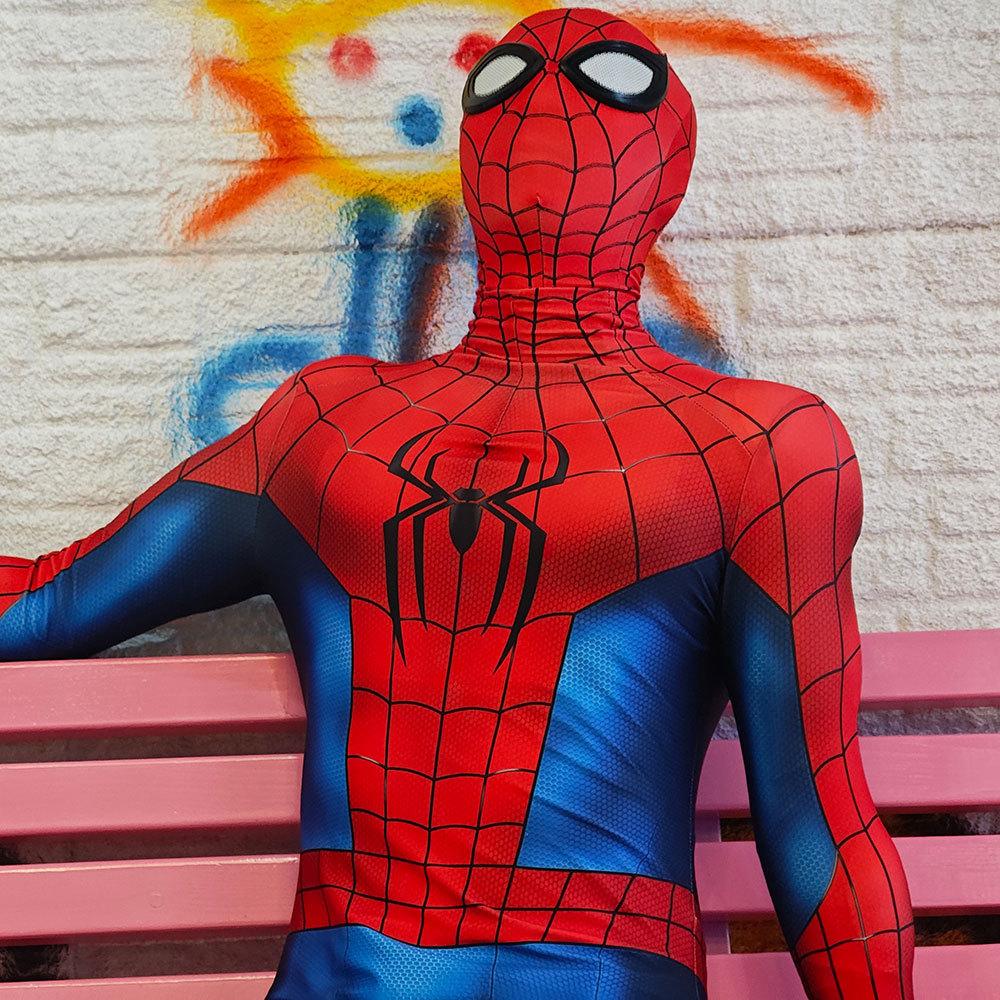 Spider-Man 4 Cosplay Kostuum Nieuwe Dag Cosplay Peter Parker Halloween Jumpsuit Spiderman Bodysuit