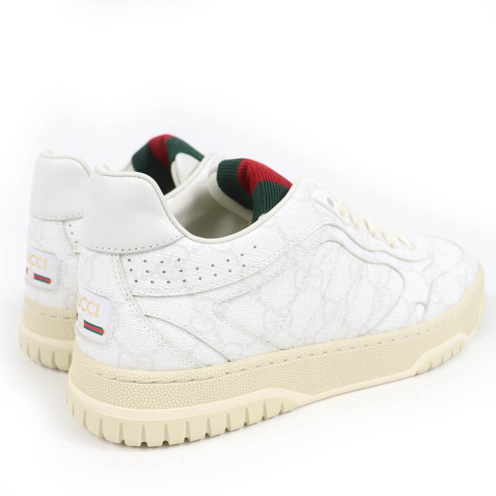 Pristine GUCCI Low Cut Sneakers Web Line White GG Supreme Women 36.5 816818 Used