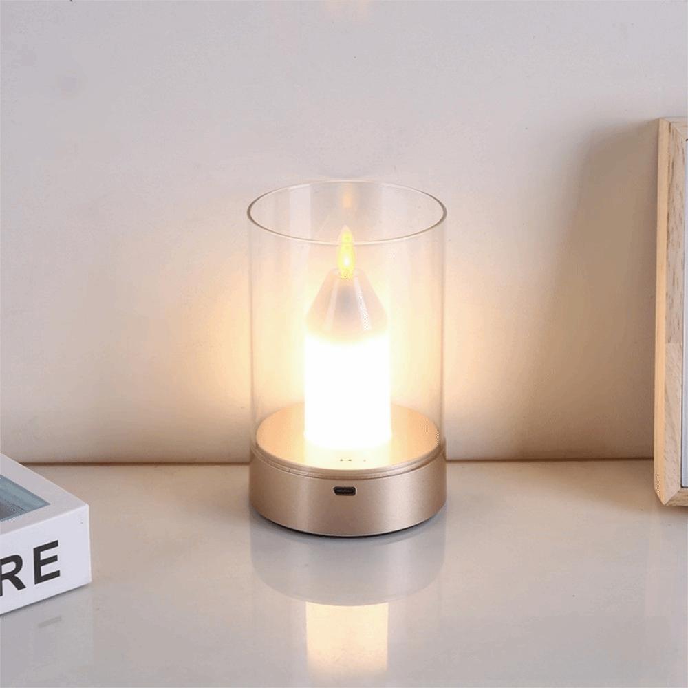 Rechargeable Sensor LED Candle Light Dimmable LED Lamp New Flameless Wick Light Bedroom