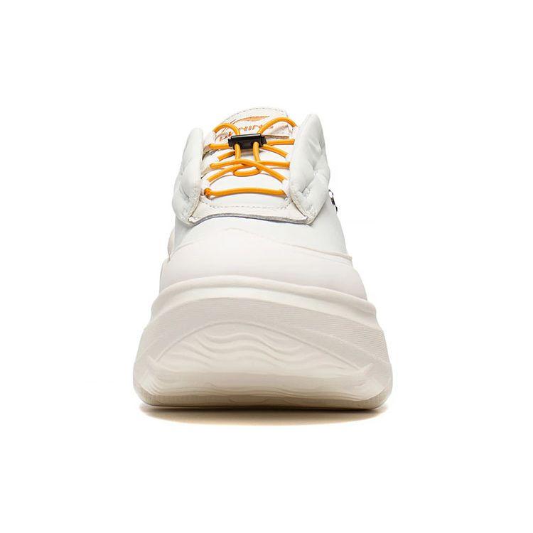 Li Ning Puff Comfortable Thick Sole Shock Absorbing Non-Slip Wear-Resistant Increased Height Low-Top Casual Shoes Women Casual Shoes AZGS072-1
