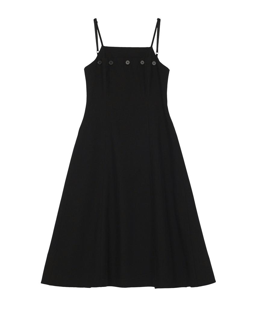 HARDCORE HAPPINESS Slip Button Point Dress_Black