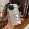 Phone Case for iphone 13 Air 15 XS Max 14 XR 16 Plus 11 17 Pro 12 18 Pro Max Daily Puppy Routine Silver Cracked Texture Shockproof Cover