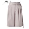 PORTS Women's Spring/Summer Oblique Placket Bermuda Shorts