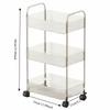 Clear Box Mobile Trolley Storage Cart 3 Tier Home Organize Multi Layer Storage Rack Large Capacity Multi-functional