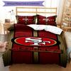 Set Biancheria da Letto Design San Francisco 49ers 1 Copripiumino + 2 Federe Morbido Traspirante Biancheria da Letto per la Casa