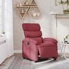 Electric Recliner Chair Burgundy Fabric