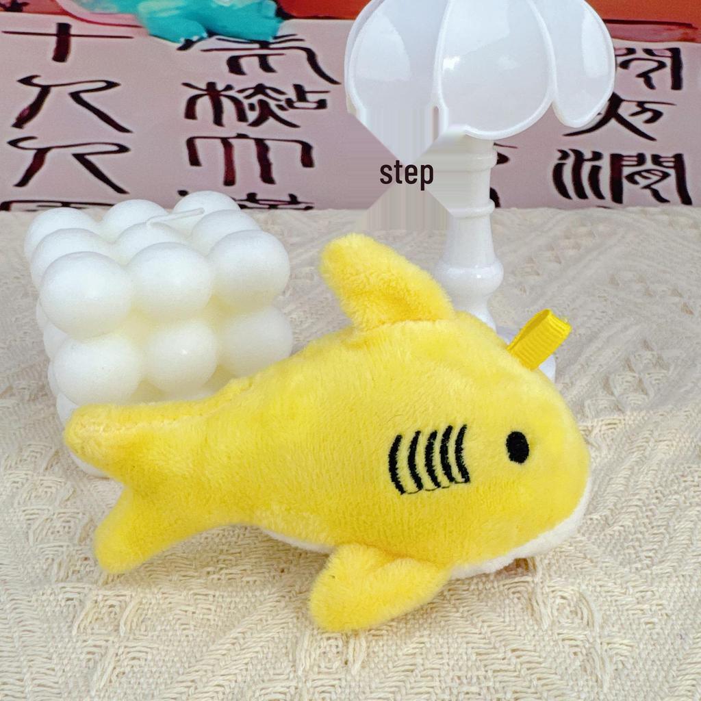 Cross-Border Plush Shark Keychain Pendant - Cute Wedding Toss Doll Bag Charm