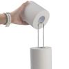 Zwei freistehende Toilettenpapierrollenhalter zur Aufbewahrung für Bad und Küche (Silber)