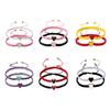 a pair of love girlfriend bracelets, couple friendship woven hand ropes, adjustable matching gift card jewelry batches