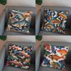 2D Colorful Clouds & Majestic Fish Pillow Cover Pattern Cushion Cover Suitable For Sofa Bedroom Car Pillow Cover