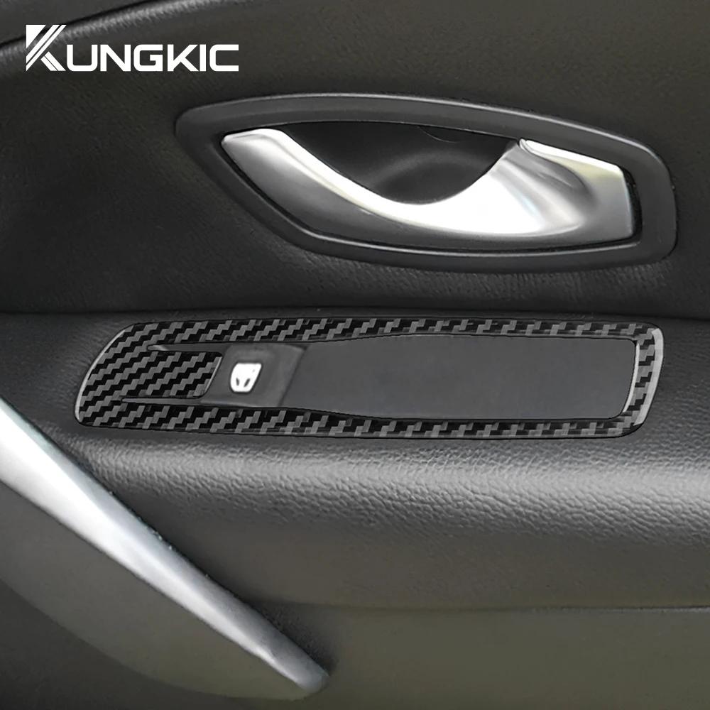 For Renault Megane RS 2009 2010 2011 2012 2013 2014 2015 Real Soft Carbon Fiber Sticker LHD RHD Car Window Lift Accessories