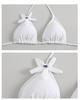 Korean-Inspired Backless White Lace Bikini: Sexy Strapless Split 3-Piece Swimsuit for Women