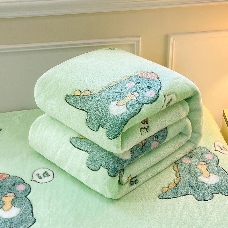 Cute Rainbow Cake Patterns Blanket Snowflake Velvet Blanket 1Pc 100/120/150/180/200 Cm Student Blanket Home/office Blanket