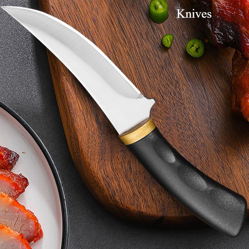 1pc Fruit Knife Household Portable Small Knife BBQ Cleaver Multifunctional Peeler Sharp Kitchen Knives Slicer