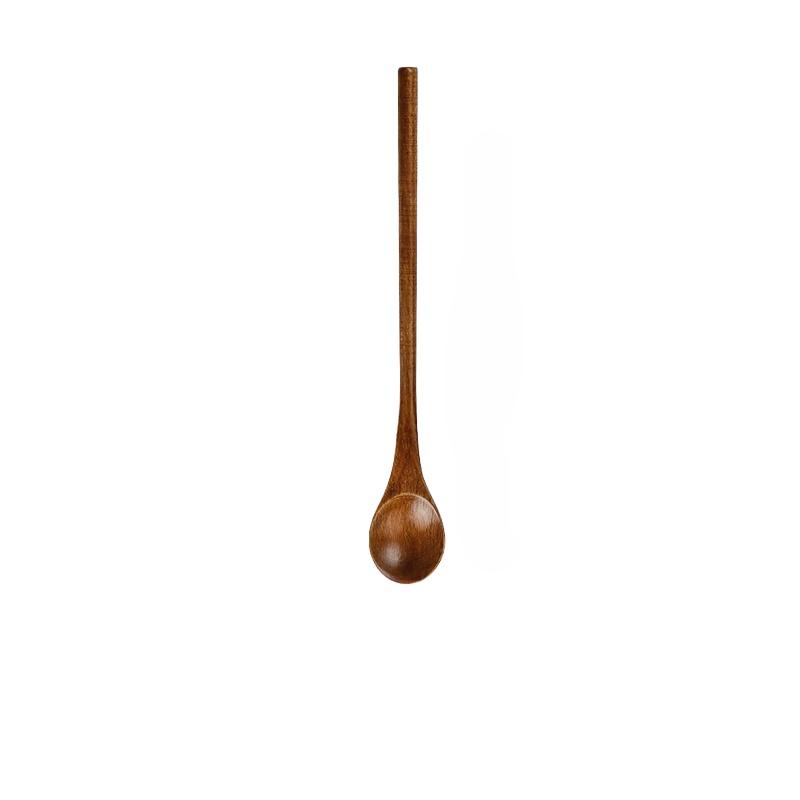 Japanese Long Handle Spoon Wooden Coffee Stirring Spoon Household Dessert Drink Spoon Small Wooden Spoon Honey Stirring Stick