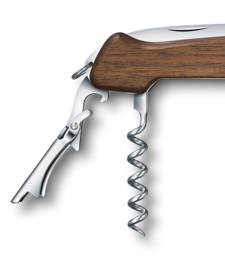Victorinox Wine Master Walnut Sommelier Knife with Wine and Leather Opener, Corkscrew, Pouch, Swiss-Made 6-Function Multi-Tool [Product Code