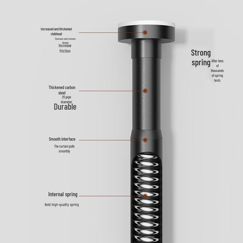Yuanzu No-Drill Telescopic Wardrobe Rod