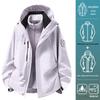 Camel Unisex 3-in-1 Mountaineering Jacket: Graphene-Lined, Windproof, Waterproof, and Warm, New Style, Two-Piece Set.