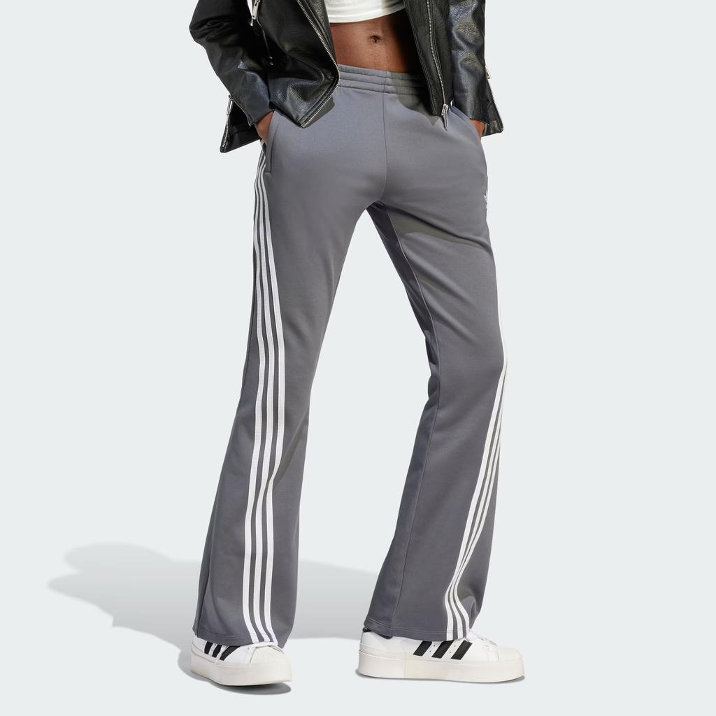 Adidas Originals Trefoil Series Slim Fit Flared Track Pants Women Bottoms Grey IV9324