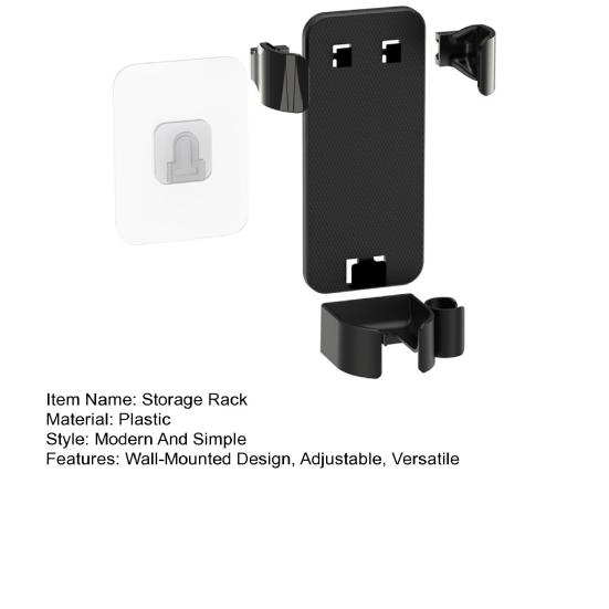Wall-Mounted Storage Rack Easy Access Design Adjustable Size Punching Free Storage Shelf Bathroom Bedroom Organizer