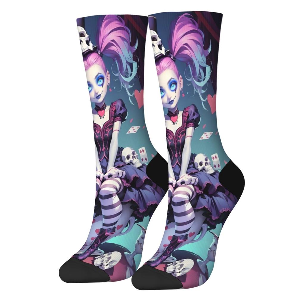 Halloween Monster Girl Cute Happy Socks Street Hip-Hop Trend Socks Harajuku Retro Skin-friendly Breathable Socks Unisex Gift
